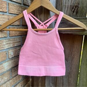 FP Movement by Free People Pink Ribbed Tank